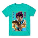 Vegeta Hakashin Turquoise Men's T-shirt for Anime, Dragon Ball
