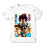 Vegeta Hakashin White Men's T-shirt for Anime, Dragon Ball