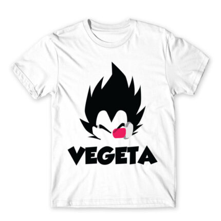 Vegeta Silhouette White Men's Tee for Anime, Dragon Ball