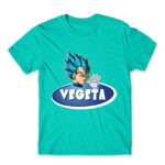 Vegeta Turquoise Men's T-shirt for Anime, Dragon Ball
