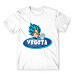 Vegeta White Men's Tee for Anime, Dragon Ball