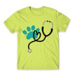 Veterinary love Apple Green Men's T-shirt for Veterinary, Work