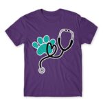 Veterinary love Dark Purple Men's Tee for Veterinary, Work