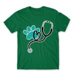 Veterinary love Kelly Green Men's T-shirt for Veterinary, Work