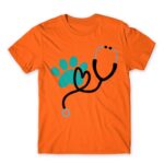 Veterinary love Orange Men's T-shirt for Veterinary, Work