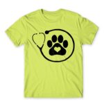 Veterinary paw love Apple Green Men's Tee for Veterinary, Work