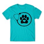 Veterinary paw love Atoll Blue Men's Tee for Veterinary, Work