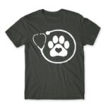 Veterinary paw love Dark Grey Men's Tee for Veterinary, Work