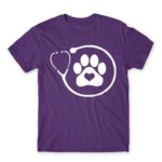 Veterinary paw love Dark Purple Men's T-shirt for Veterinary, Work