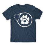 Veterinary paw love Denim Men's T-shirt for Veterinary, Work