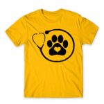Veterinary paw love Gold Men's Tee for Veterinary, Work
