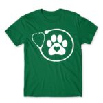 Veterinary paw love Kelly Green Men's Tee for Veterinary, Work