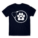 Veterinary paw love Navy Men's T-shirt for Veterinary, Work
