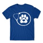Veterinary paw love Royal Blue Men's T-shirt for Veterinary, Work