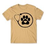 Veterinary paw love Sand Men's Tee for Veterinary, Work