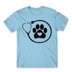 Veterinary paw love Sky Blue Men's Tee for Veterinary, Work