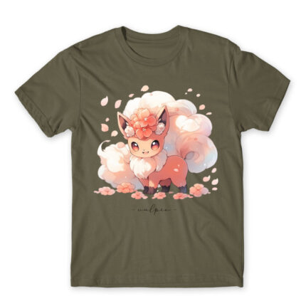 Vulpix – Botanical Zinc Men's T-shirt for Anime, Pokemon