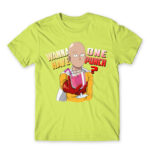 Wanna have One Punch? Apple Green Men's Tee for Anime, One Punch Man