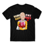Wanna have One Punch? Black Men's T-shirt for Anime, One Punch Man