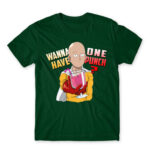 Wanna have One Punch? Bottle Green Men's Tee for Anime, One Punch Man