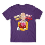 Wanna have One Punch? Dark Purple Men's T-shirt for Anime, One Punch Man