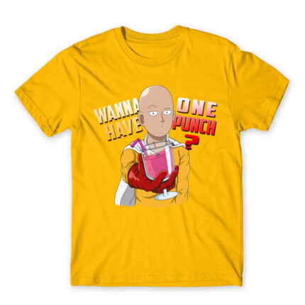 Wanna have One Punch? Gold Men's Tee for Anime, One Punch Man