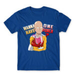 Wanna have One Punch? Royal Blue Men's T-shirt for Anime, One Punch Man
