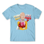 Wanna have One Punch? Sky Blue Men's Tee for Anime, One Punch Man