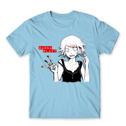 Wanna play? Sky Blue Men's Tee for Anime, Tokyo Ghoul