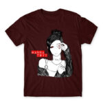 Wanna try? Burgundy Men's Tee for Anime, Tokyo Ghoul