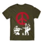 War Graffiti Army Men's Tee for Soldier, Work