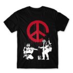 War Graffiti Black Men's T-shirt for Soldier, Work