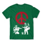 War Graffiti Kelly Green Men's Tee for Soldier, Work