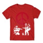 War Graffiti Red Men's T-shirt for Soldier, Work