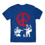War Graffiti Royal Blue Men's Tee for Soldier, Work