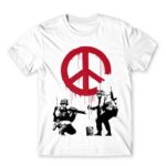 War Graffiti White Men's T-shirt for Soldier, Work