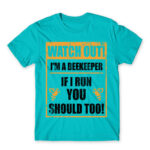 Watch out! – beekeeper Atoll Blue Men's Tee for Beekeeper, Work