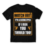 Watch out! – beekeeper Black Men's Tee for Beekeeper, Work