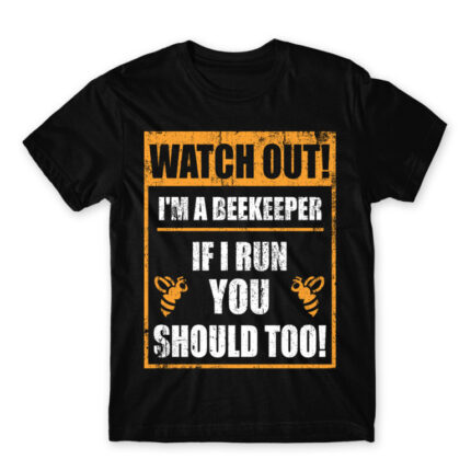 Watch out! – beekeeper Black Men's Tee for Beekeeper, Work