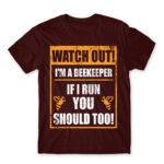Watch out! – beekeeper Burgundy Men's Tee for Beekeeper, Work