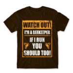 Watch out! – beekeeper Chocolate Men's Tee for Beekeeper, Work