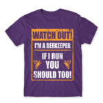 Watch out! – beekeeper Dark Purple Men's T-shirt for Beekeeper, Work