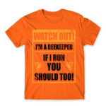 Watch out! – beekeeper Orange Men's T-shirt for Beekeeper, Work