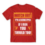 Watch out! – beekeeper Red Men's Tee for Beekeeper, Work
