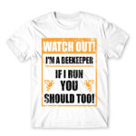 Watch out! – beekeeper White Men's Tee for Beekeeper, Work