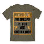 Watch out! – beekeeper Zinc Men's T-shirt for Beekeeper, Work