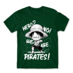 We are pirates Bottle Green Men's T-shirt for Anime, One Piece