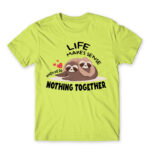 We are taking a nap together Apple Green Men's T-shirt for Funny, Laziness