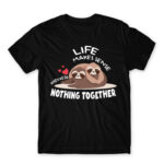 We are taking a nap together Black Men's Tee for Funny, Laziness