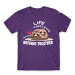 We are taking a nap together Dark Purple Men's Tee for Funny, Laziness